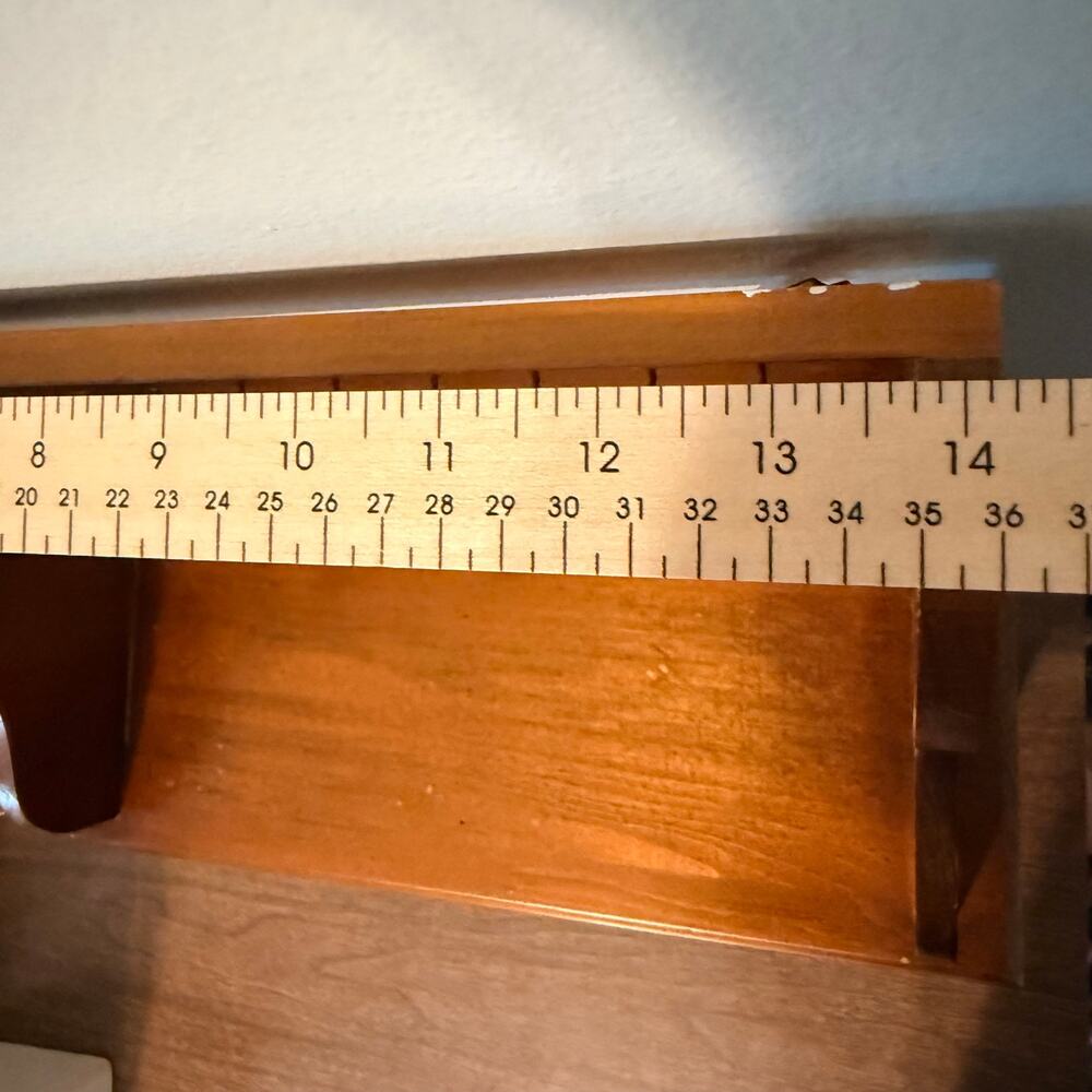 Vintage Wooden Cookbook Holder Stand Organizer 2 Drawers White Knobs - Picture 11 of 15
